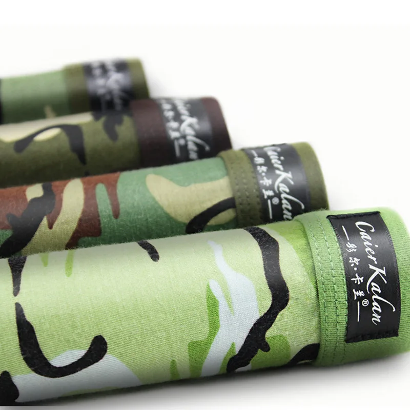 Боксеры мужские камуфляжные 4 шт./лот пикантное нижнее белье шорты-боксеры