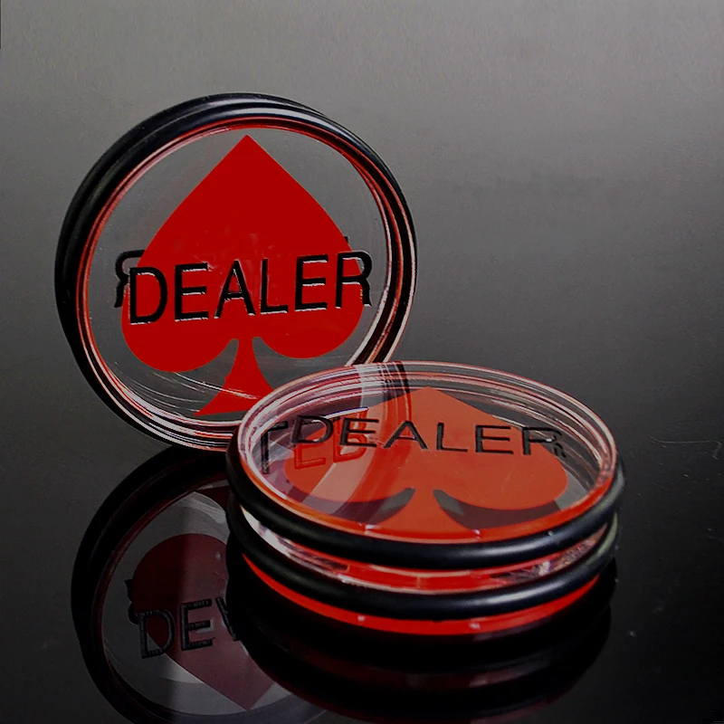 Peach Heart Dealer Горячая Распродажа 1 шт. акрил Texas Hold'em 3 дюймов нажатие покер карты Кнопка Дилера покера-персик сердце дилер - Цвет: Peach Heart Dealer
