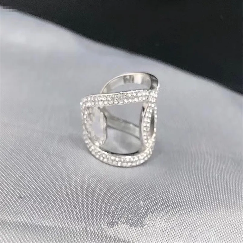 

Новинка 2020, высокое качество, открытое Сверкающее кольцо, роскошные ювелирные изделия, дизайн, модный стиль, кубический цирконий, для женщин...