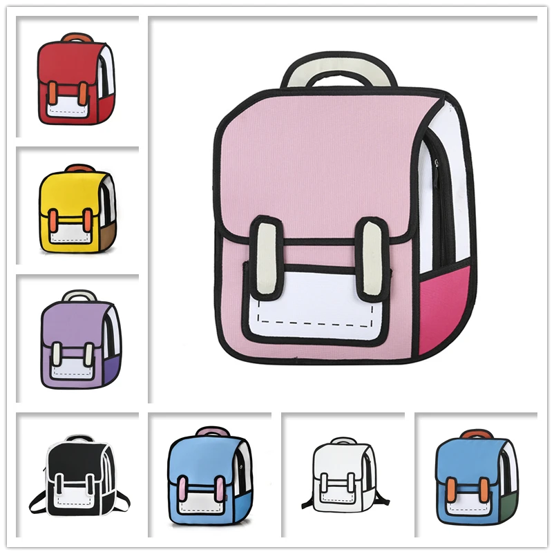 Новинка 2019 рюкзак с 3D прыжками для 2D рисования мультипликационным