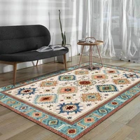 fashion moroccan rhombus geometric ethnic style blue living room bedroom bedside carpet floor mat customization