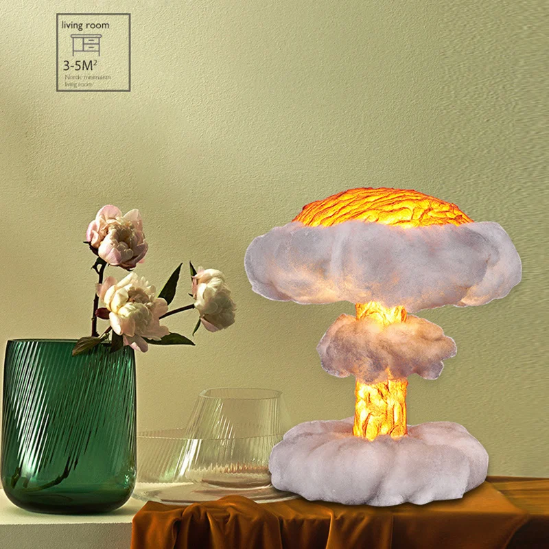 

Simulation Explosion Mushroom Clouds LED Table Lamp Eye Protection Art Desk Lamp JS23