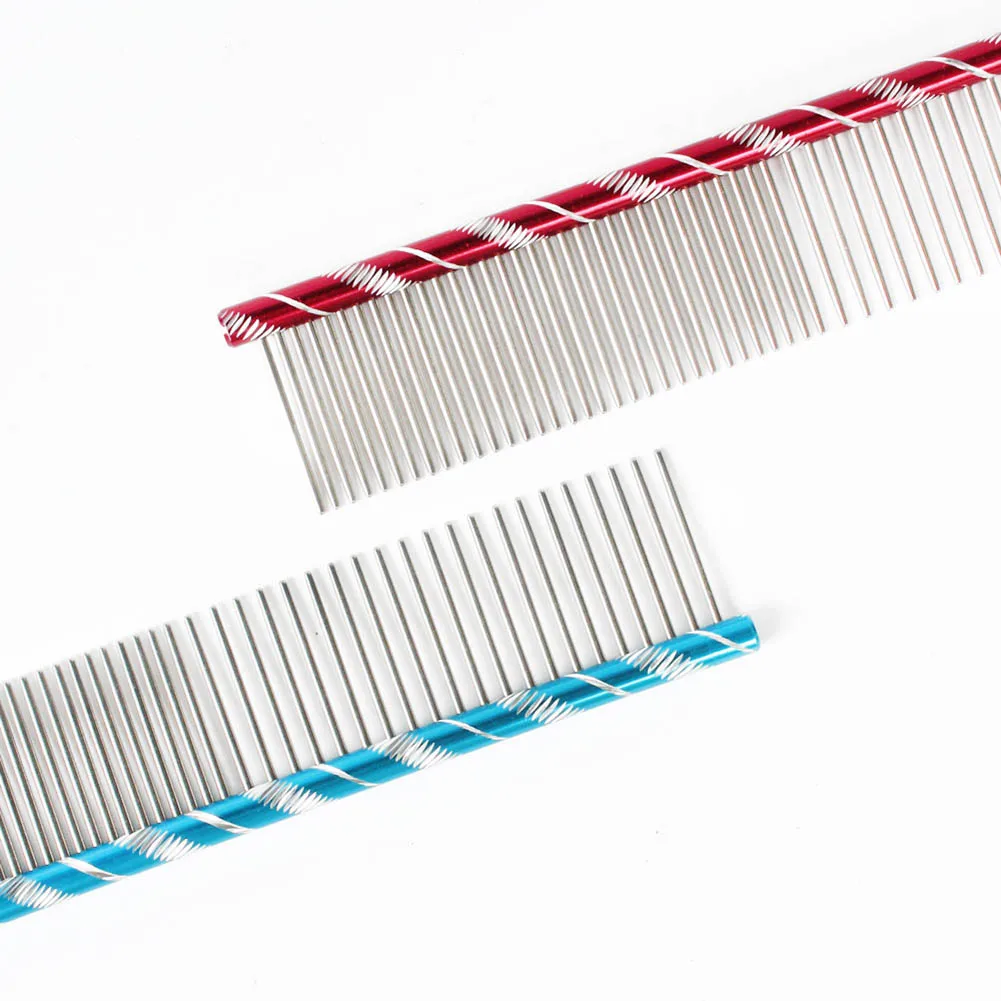 Pet Dog and Cat Comb Bright Multi-Colored Stripe Grooming For Shaggy Dogs Barber Tool Salon Dropship | Дом и сад