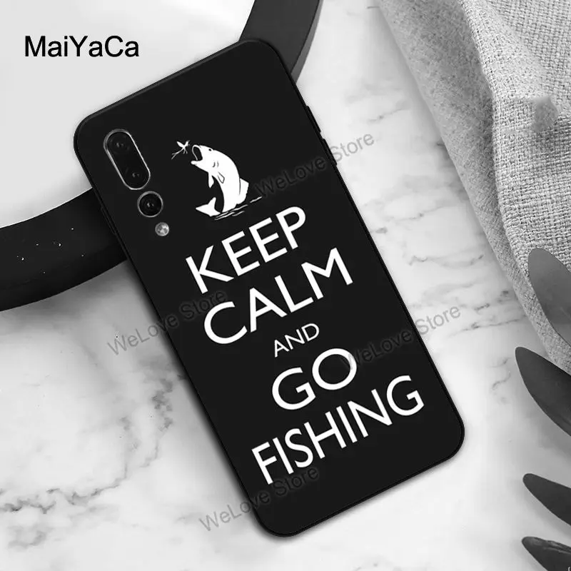 Рыболовный чехол MaiYaCa Keep Calm and Go для Huawei P Smart 2019 Z P10 P20 Lite P40 P30 Pro Mate 10 30 20 - купить по