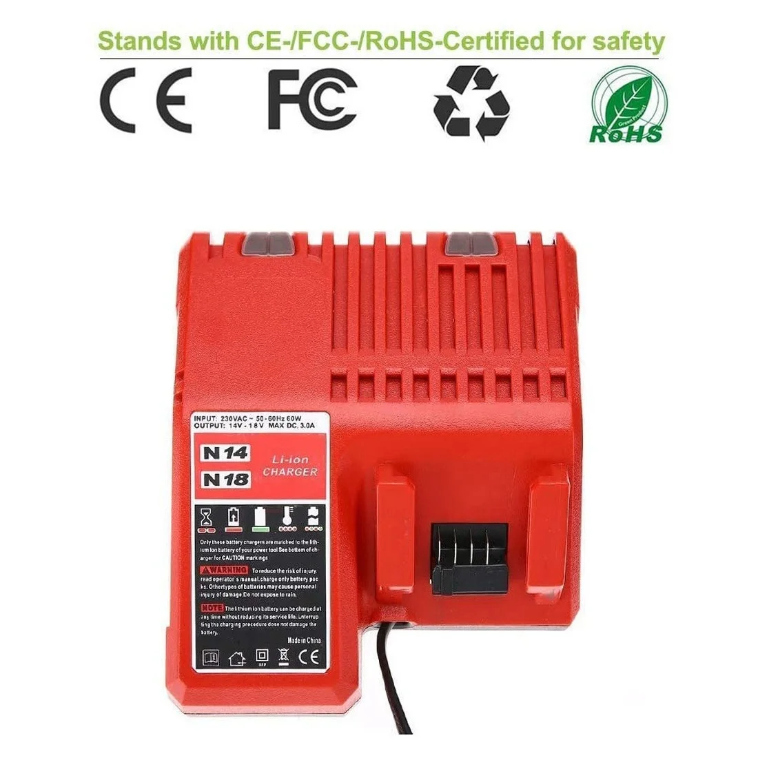 

Промоакция, 18 в, электроинструмент, Замена зарядного устройства для литиевых батарей для Milwaukee M18, US, EU, UK, AU Plug