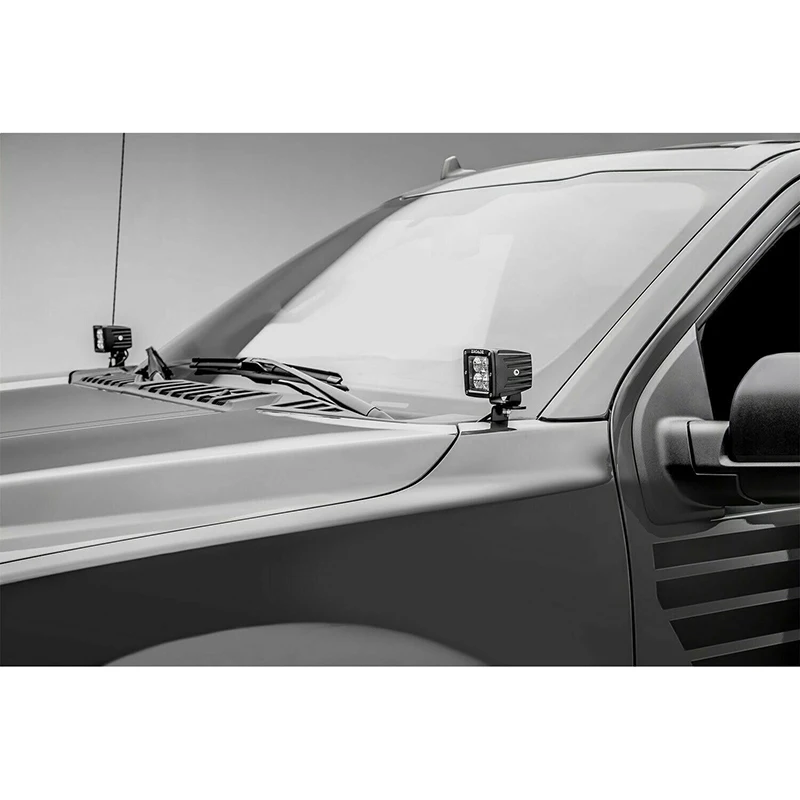 

Front Hood LED Work Lights Pod a Pillar Mounting Brackets Fit for Ford F150 Raptor 2015-2018(1 Pair)