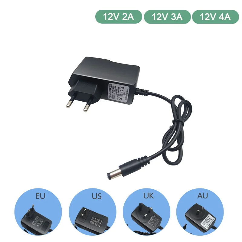 1 шт. 1A 2A 3A 5A 6A 8A Питание адаптер AC100V 240V переменного тока в постоянный 12В светильник