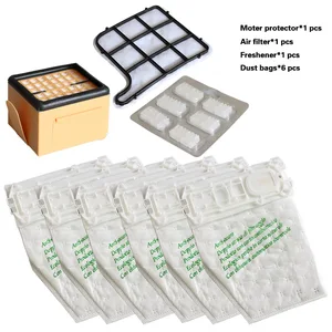 Набор фильтров HEPA, защита двигателя, освежитель, мешки для пыли, для пылесоса, Folletto, Vorwerk, Kobold VK135, VK136, VK369
