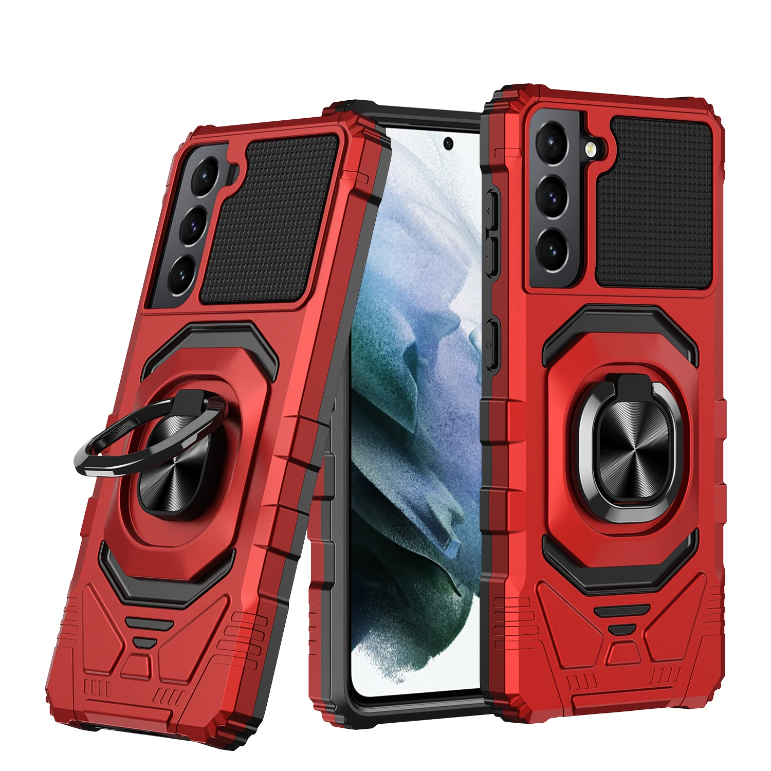

Shockproof Armor Magnetic Ring Bracket Phone Case For Samsung Galaxy Note 20 S21 Plus FE Ultra A01 A02 A02S A21S F62 M62 Cover