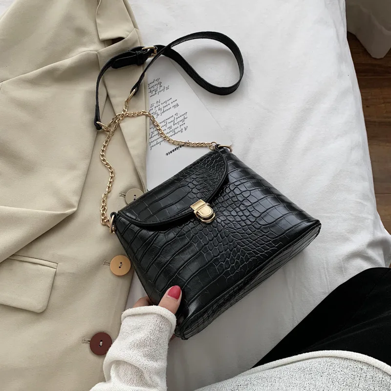 

Luxury Designer Bucket Bags Large Capacity Women Shoulder Bags New 2020 Small Chain Handbags Women Leather Shoulder Lady Bag