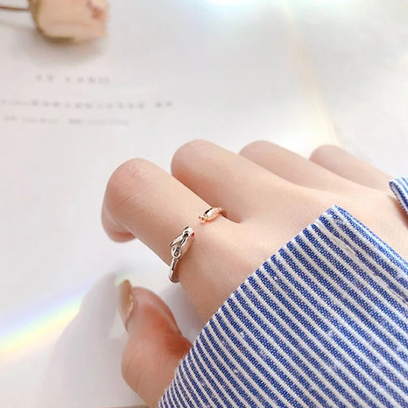 Серебряное Кольцо Самого Нового Открытия Милый Карикатурный Морковный Кролик Для Женщин Подарок на День Святого Валентина Винтажное Кольцо Ювелирные Изделия Подарки.