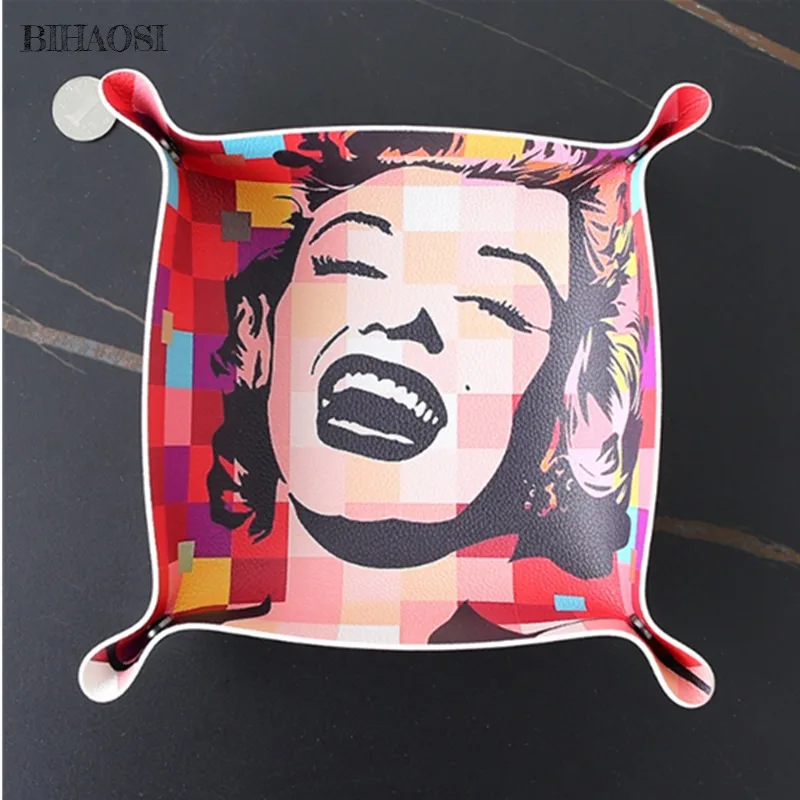 Настольный лоток для хранения искусственной кожи украшения дома кости ключей