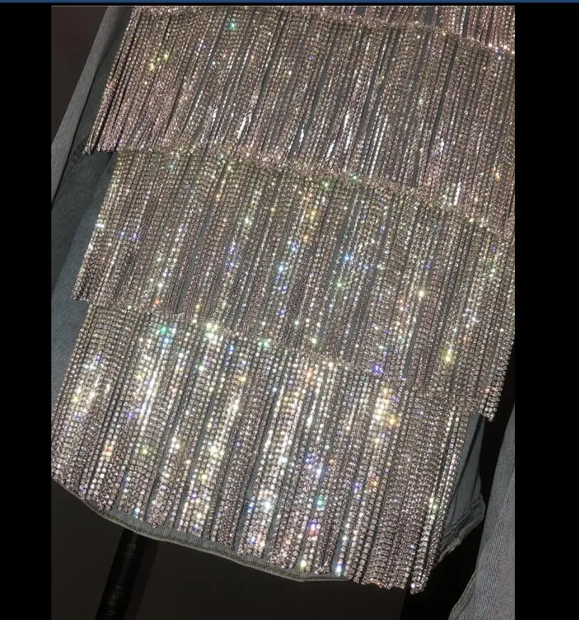 Роскошная женская модная короткая джинсовая куртка в стиле панк с эффектом