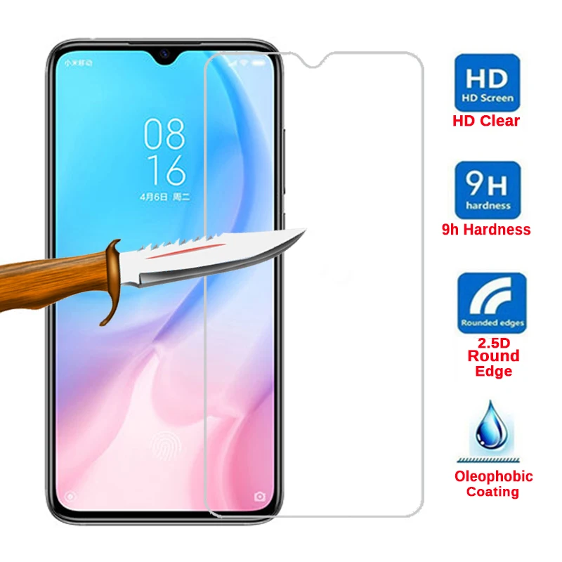 2 шт. закаленное стекло для Xiaomi Mi A3 Lite CC9 CC9e 9 Защита экрана Защитная пленка Redmi 7 6a 6