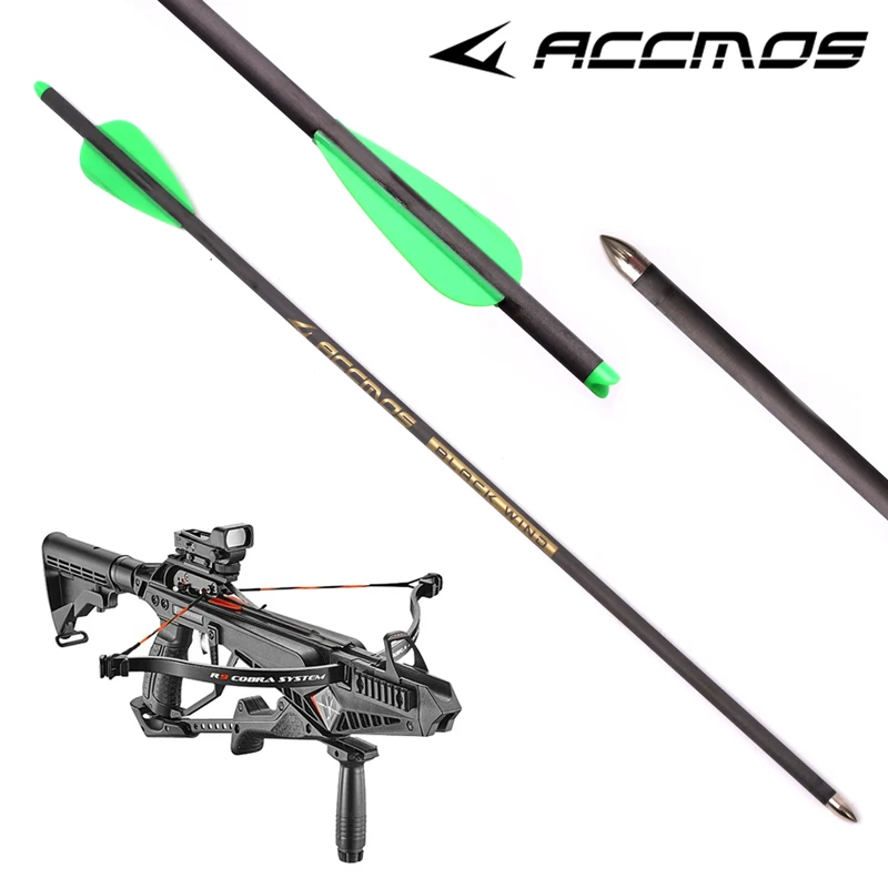 13 дюймов чистый углерод стрелка Охотный арбалет с употреблением желтого зубчика