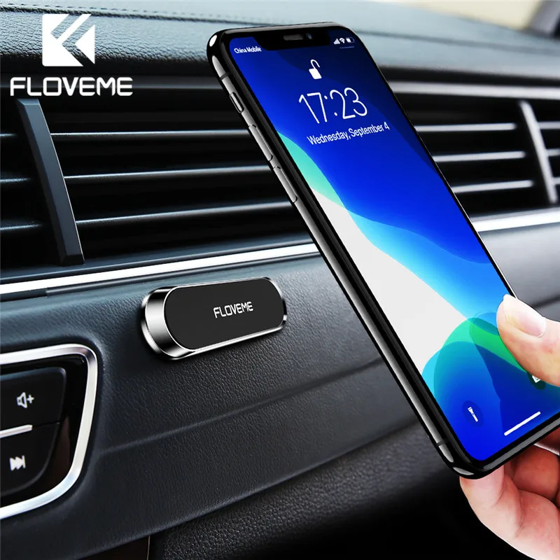 FLOVEME магнитный автомобильный держатель для телефона в автомобиле, крепкая магнитная полоса, держатель для телефона для iPhone 11 Pro samsung, универсальный держатель