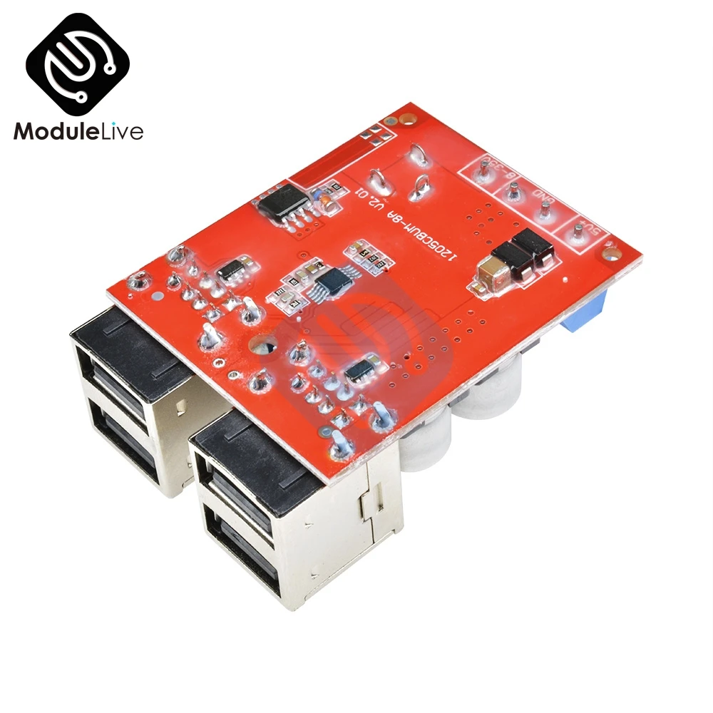 DC Автомобильная плата для зарядки 8в 35в 5В 8А автомобильный блок питания