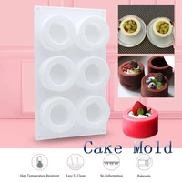 6 cavity pudding cup silicone cake mold for baking chocolate mousse ice cream pastry dessert kitchen bakeware decorating tools