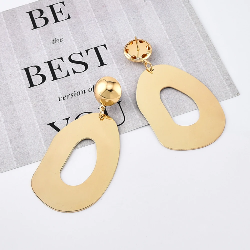 Модные серьги-подвески и люстры серьги-гвоздики в форме дисков ажурные подвески