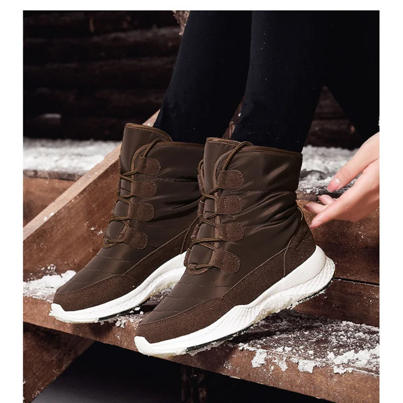 Зимние ботинки модель 2019 года женские зимние водонепроницаемые короткие