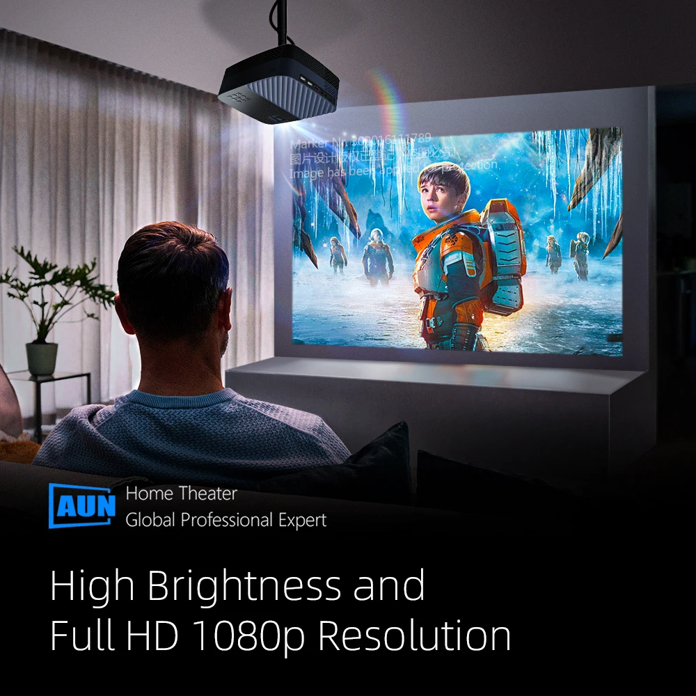 2022 совершенно новый Мини проектор AUN Z5S Full HD 1080P домашний кинотеатр светодиодный