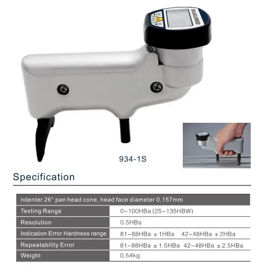 Портативный тестер твердости алюминия shahe цифровой Barcol измеритель для
