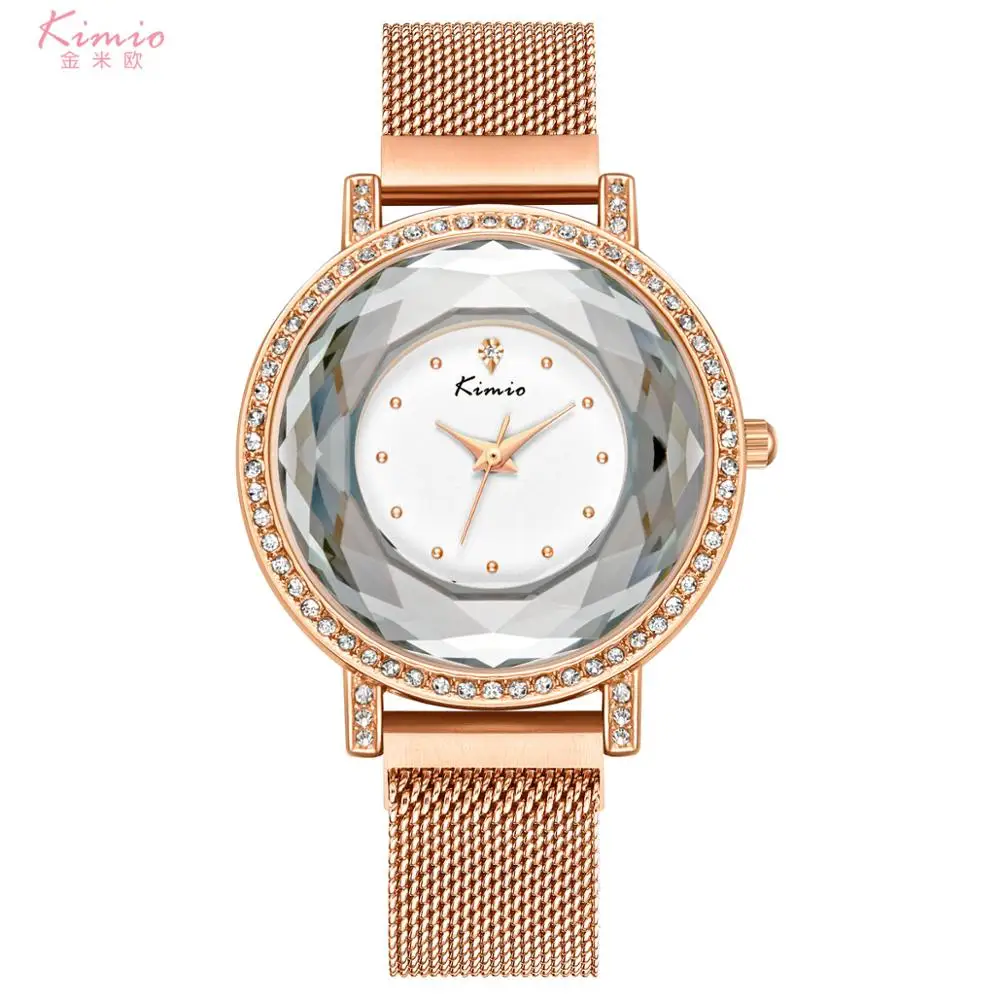 

KIMIO люксовый бренд k6371 часы женские наручные часы кварцевые часы женски браслет из нержавеющей стали подарок образец моды