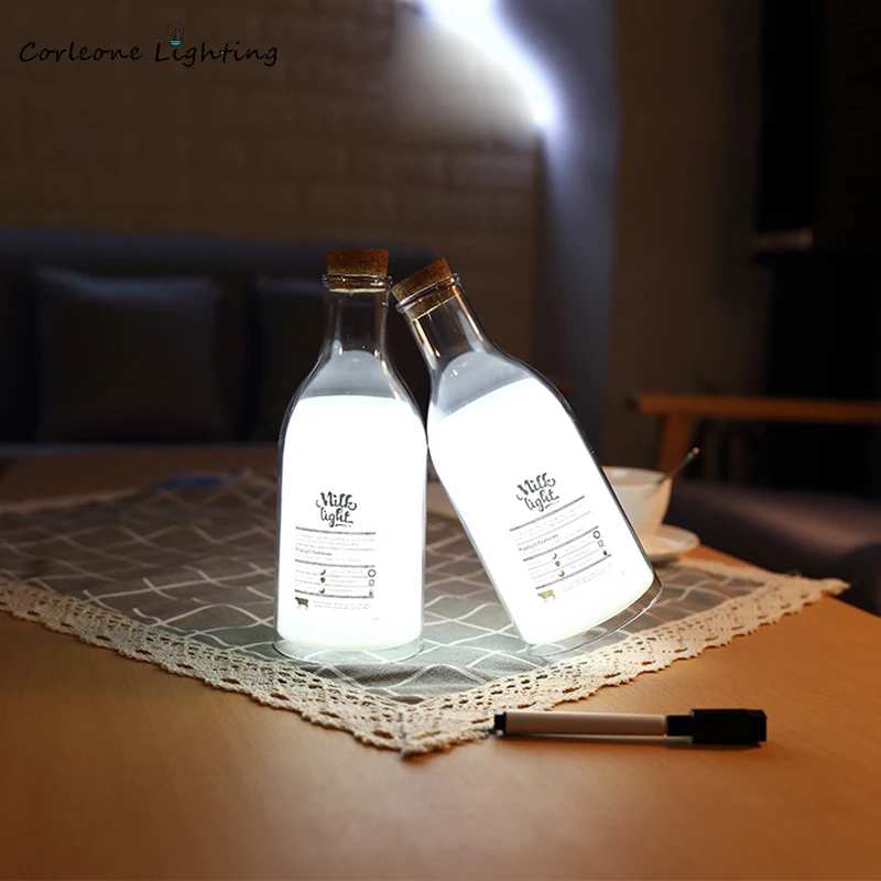 

Nordic LED Kids Night Lights Bottle Desk Lamp Milk Light for Chilren Baby Bedroom Study USB Touch Sensor Night Lamp