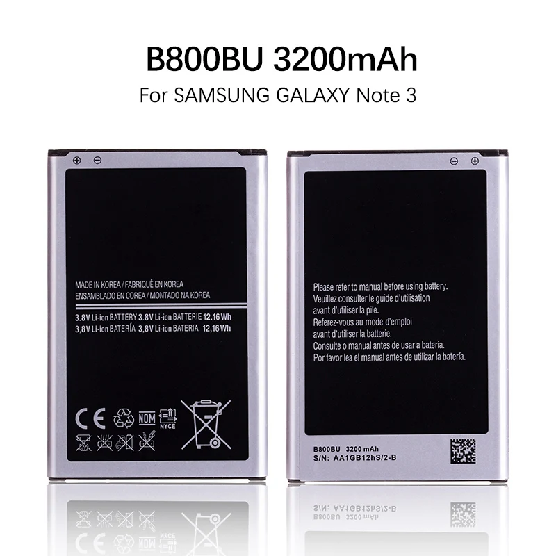 Оригинальный аккумулятор для телефона Samsung Galaxy Note 3 3200 мАч N9005 N9000 B800BU батареи