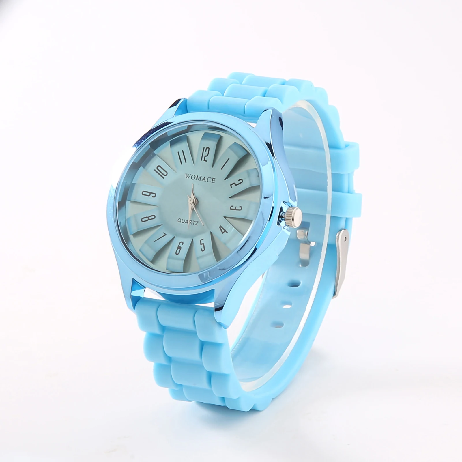 Часы наручные мужские/женские кварцевые с силиконовым ремешком и цветочным