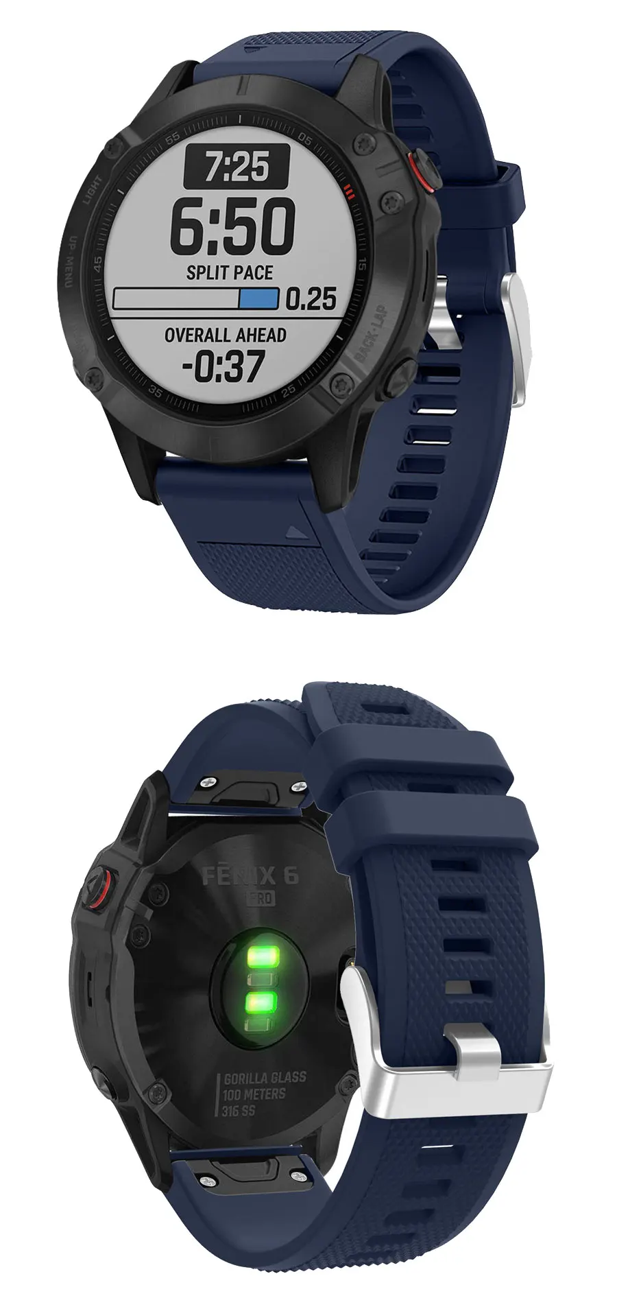 26 22 20 мм ремешок для часов Garmin Fenix 5X5 5S Plus 6S 6 6X Pro 3 3HR 935 часы Quick Release силиконовый легкий ремешок на запястье