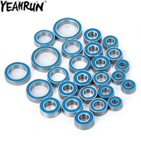 yeahrun 26pcs bearing kit for 110 traxxas trx 4 trx4 rc crawler car blue ball bearing parts