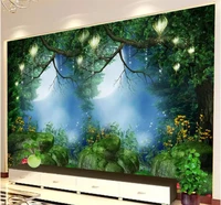 customizable wallpaper 3d5d8d waterproof wall covering wonderland forest living room bedroom tv background wallpaper
