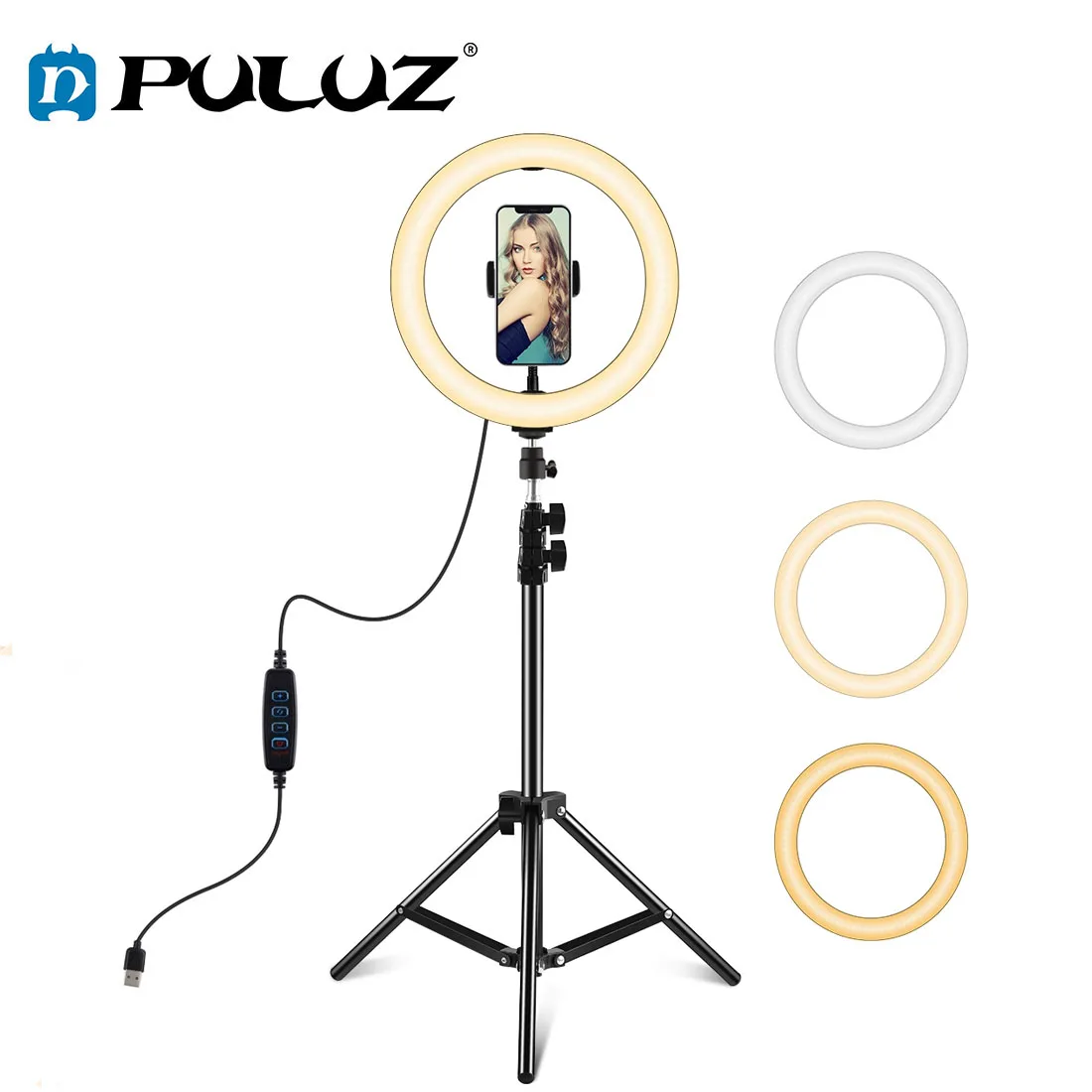 PULUZ 10 2 дюймов 26 см светодиодный кольцевой светильник с подставка для съемок видео