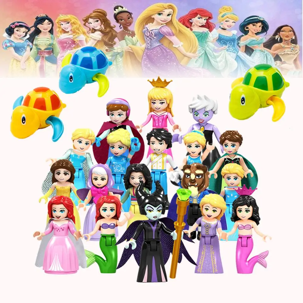 Серия Золушка белая Снежная кукла строительные блоки ToysCollection кирпичи черепаха