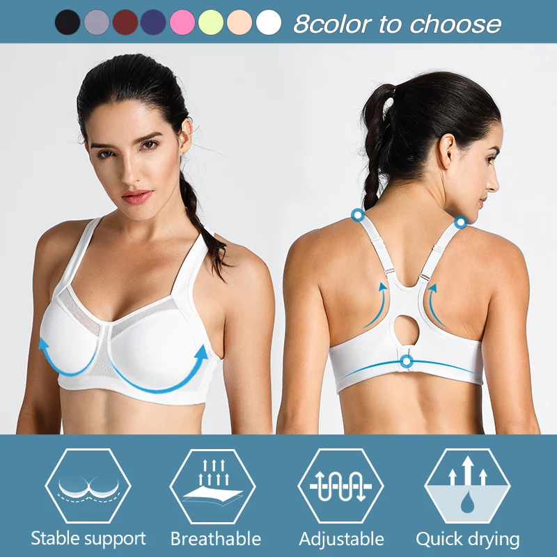 Женский спортивный бюстгальтер SYROKAN с мягкими чашечками и косточками для