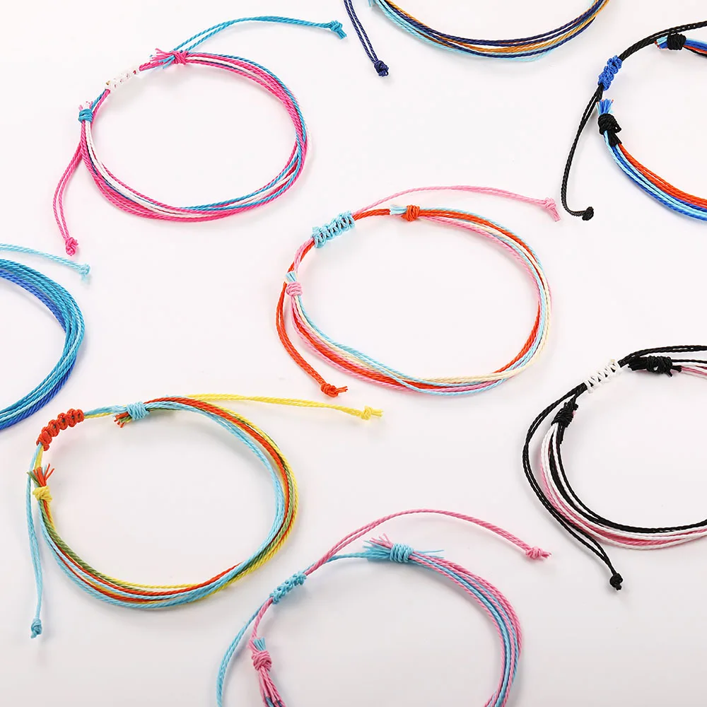 Мульти-Слои Регулируемый тканые браслеты с ремешками украшенные чешским бисером