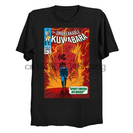 Небьющаяся черная футболка Kuwabara Spirit World Comics No.76|Мужские футболки| |
