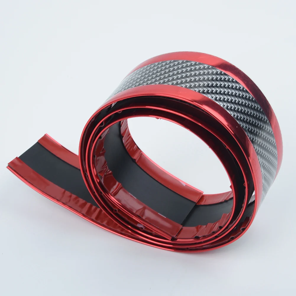 1 м углеродное волокно накладка на дверь автомобиля защита для педали полоски