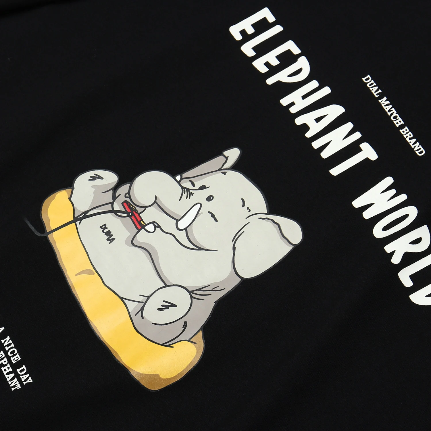 Футболка мужская с забавным принтом слона уличная одежда повседневная модная