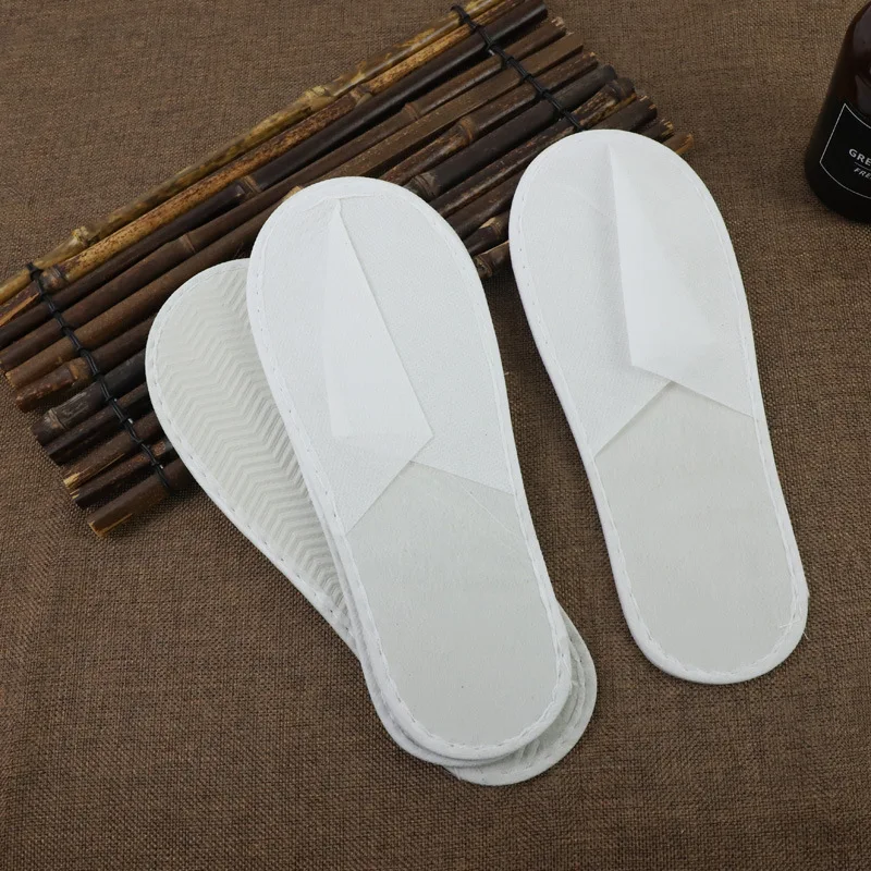 

Suitable for in Hotels Thin Soled Hospitality Travel Portable Folding Indoor Breathable One Size Disposable Slippers