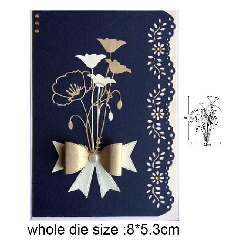 

Christmas Decorative Morning glory flowers Metal Cutting Dies Stencil Scrapbooking DIY Album Stamp Paper Card Embossing