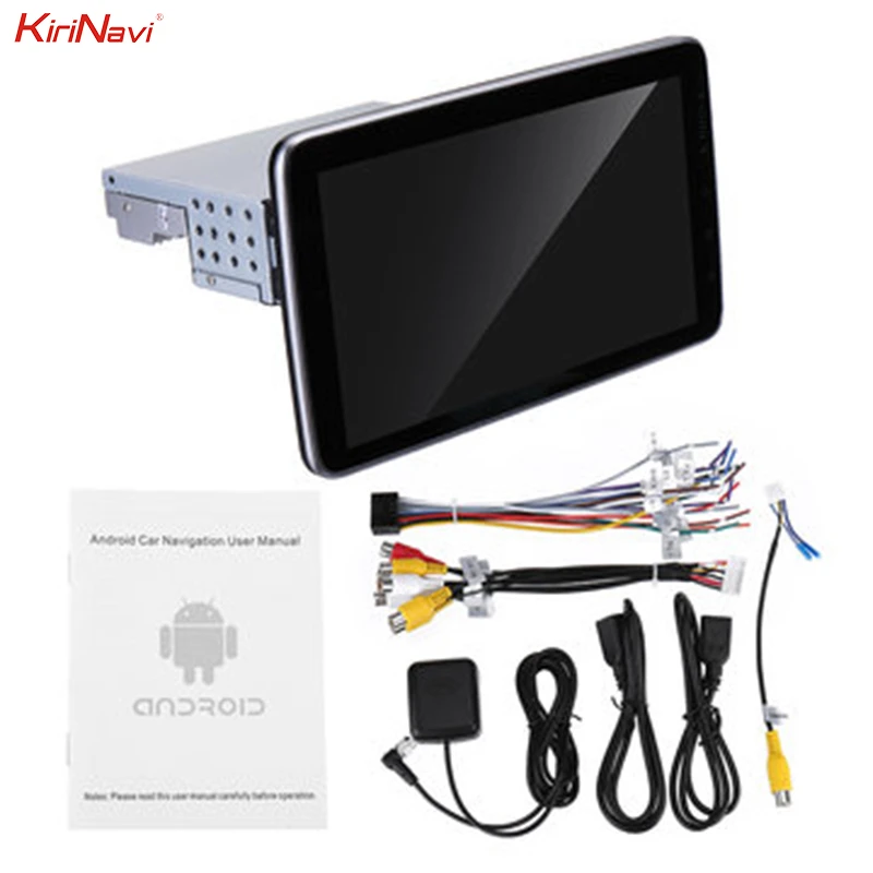 

KiriNavi 10.1 Inch 1DIN for Android 8.1 Car Stereo 360 Degree Rotation Multimedia Player 1+16G 2.5D HD Screen GPS Navigation