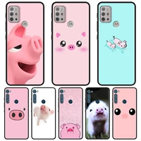 For MOTOROLA One Fusion Case for Moto G10 Plus Play Power One G20 G30 G40 G50 G60 Edge Phone Shell cute lovely pig