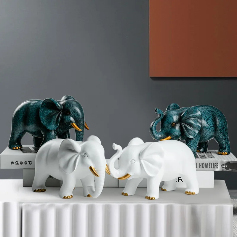 

Современная простая креативная скульптура в виде слона из смолы, украшения для гостиной, винный шкаф, предметы интерьера, аксессуары для украшения дома