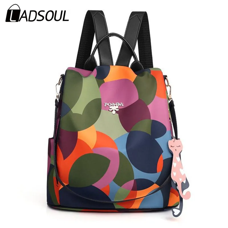 LADSOUL 2019 новый модный рюкзак из ткани Оксфорд для путешествий на открытом воздухе