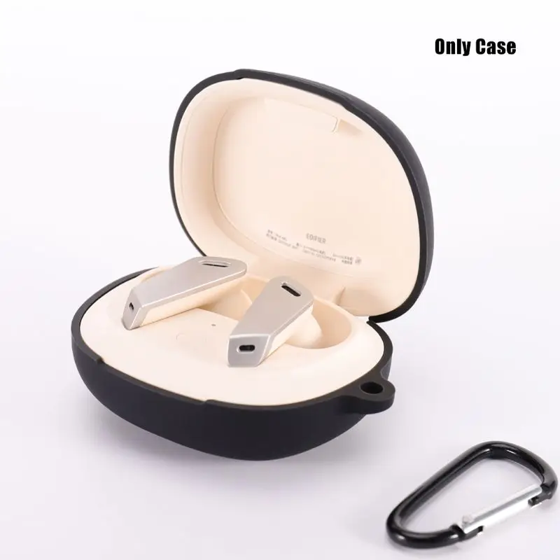 

Dust-proof Protective Cover Soft Silicone Case with Carabiner for EDIFIER TWS NB2 Bluetooth Headphones