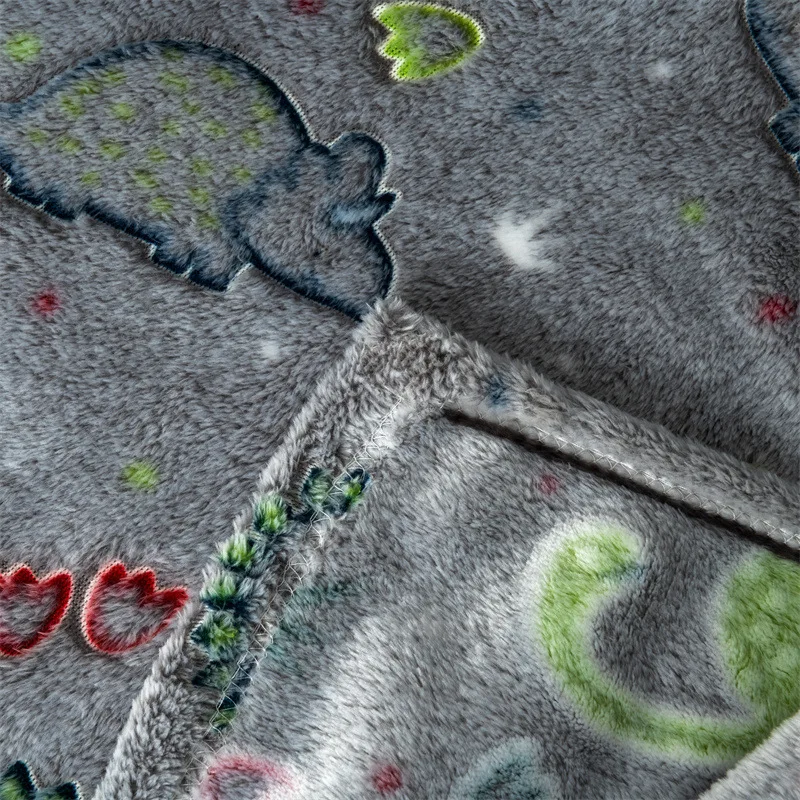 Диванное одеяло с мультяшным динозавром 150x200 см пушистая кровать клетка для