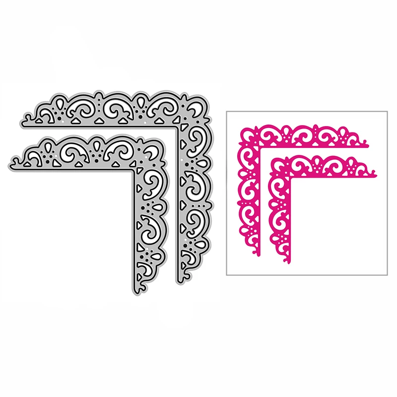 

Новинка, кружевная Прямоугольная форма для тиснения, 2021 металлические Вырубные штампы для DIY декора, скрапбукинга, изготовления альбомов и ...