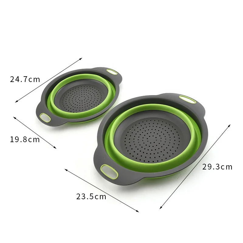 

Foldable Drain Basket Colander Fruit Vegetable Washing Basket Strainer Collapsible Drainer With Handle Kitchen accessories Tools